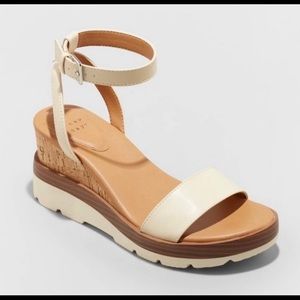 Firm on Price! A New Day Abigail Wedge Sandal with Memory Foam Sole